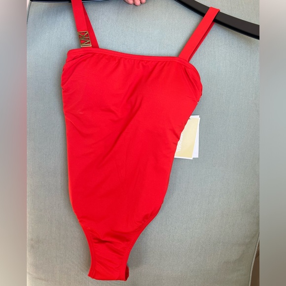 Michael Kors Red One Piece Bathing Suit NEW! - Picture 1 of 4